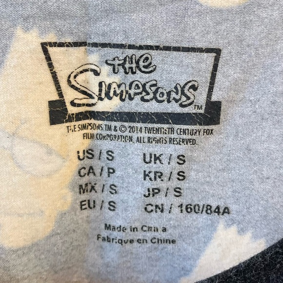 The Simpsons Black and Yellow Graphic Tee - Picture 2 of 4